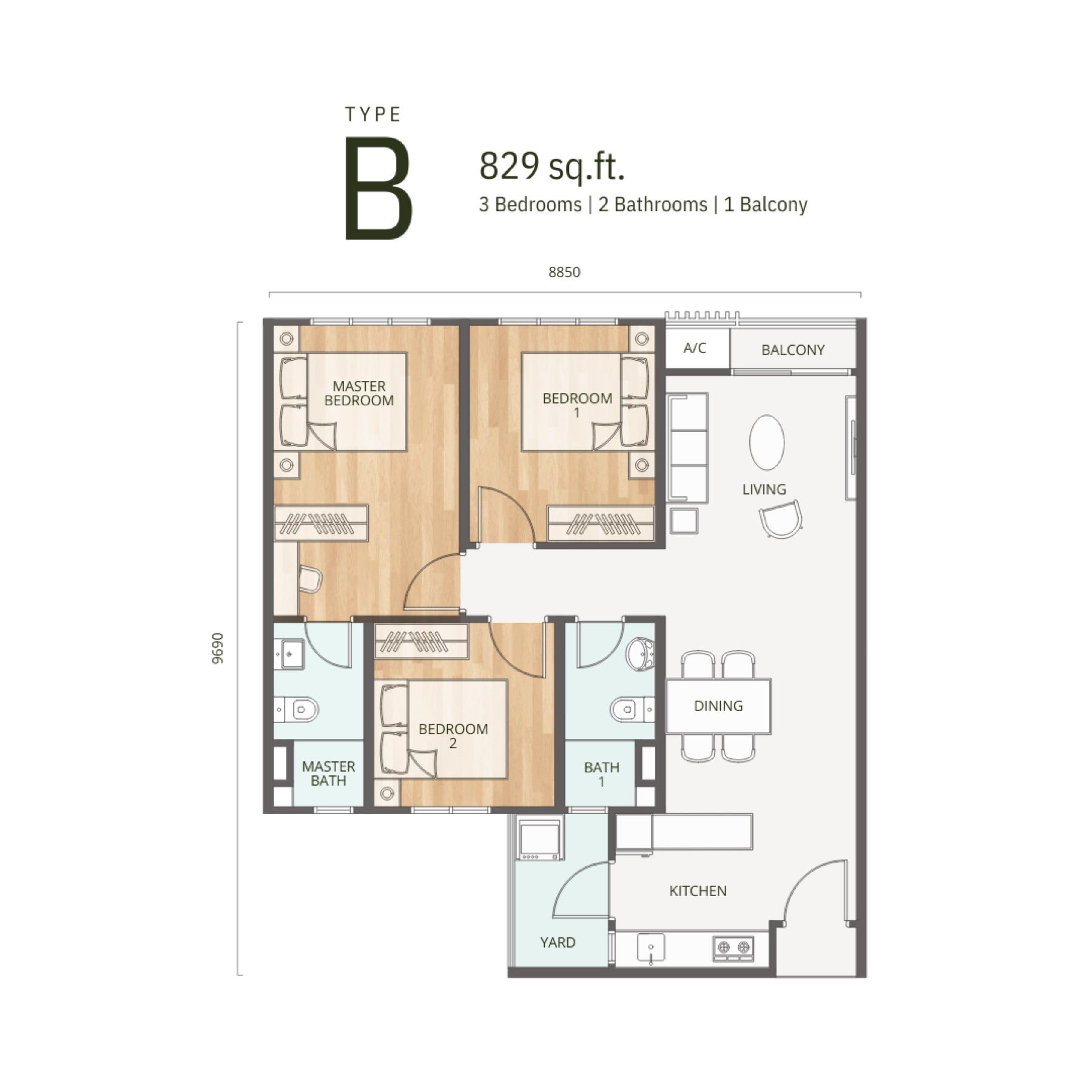 Type B floor plan