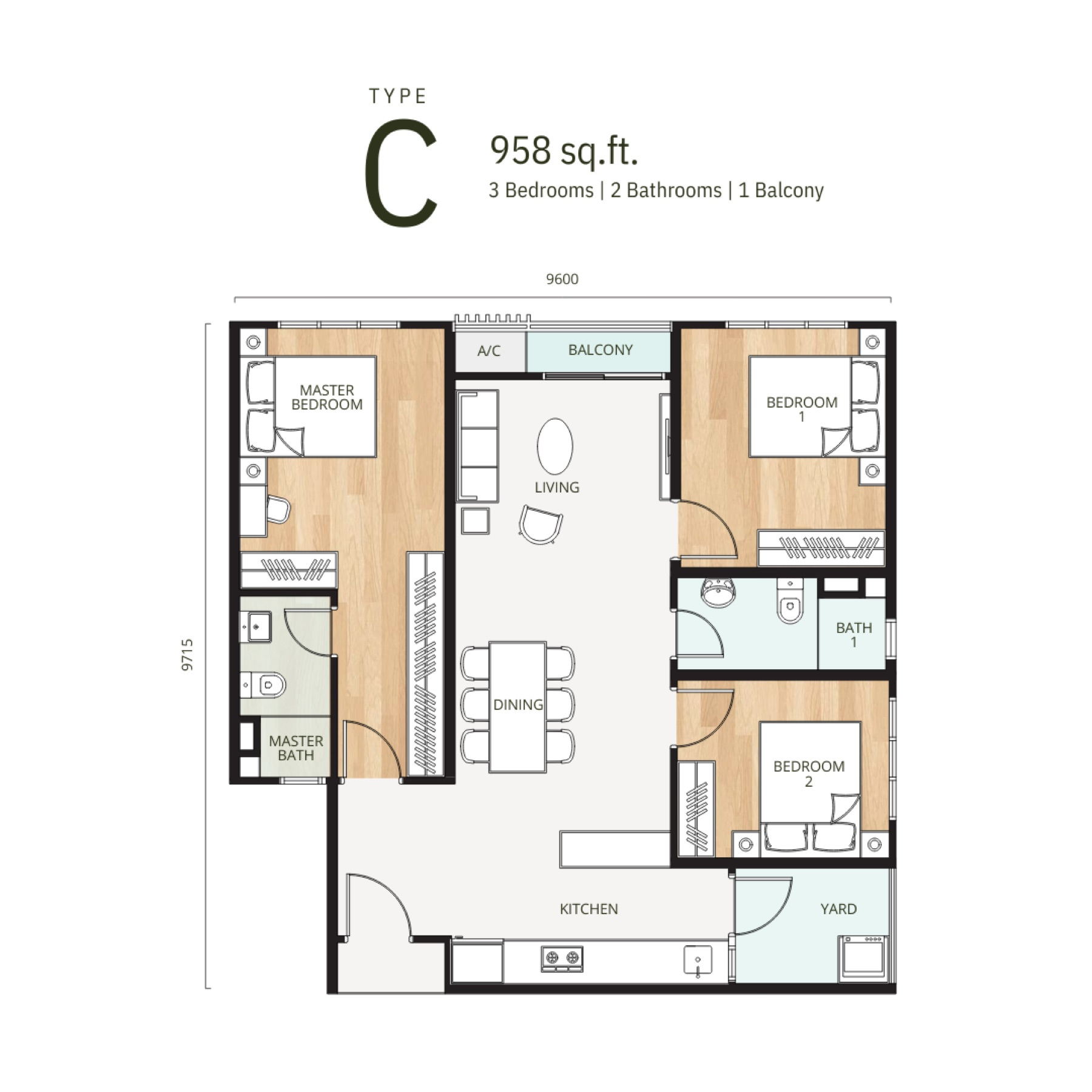 Type C floor plan