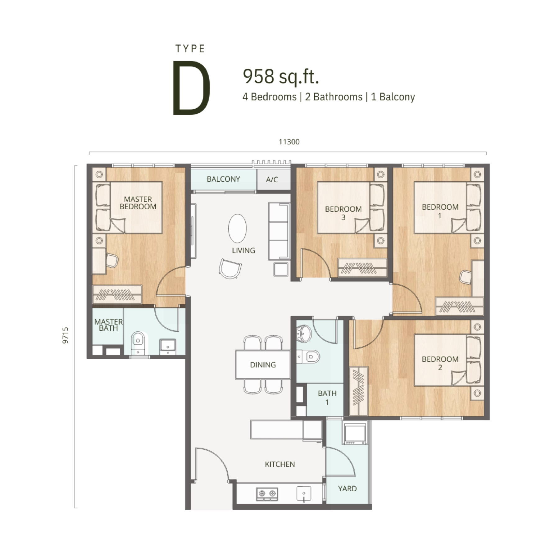 Type D floor plan