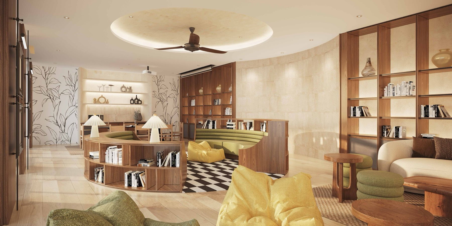 The reading room on Level 8 at Bayu Residences
