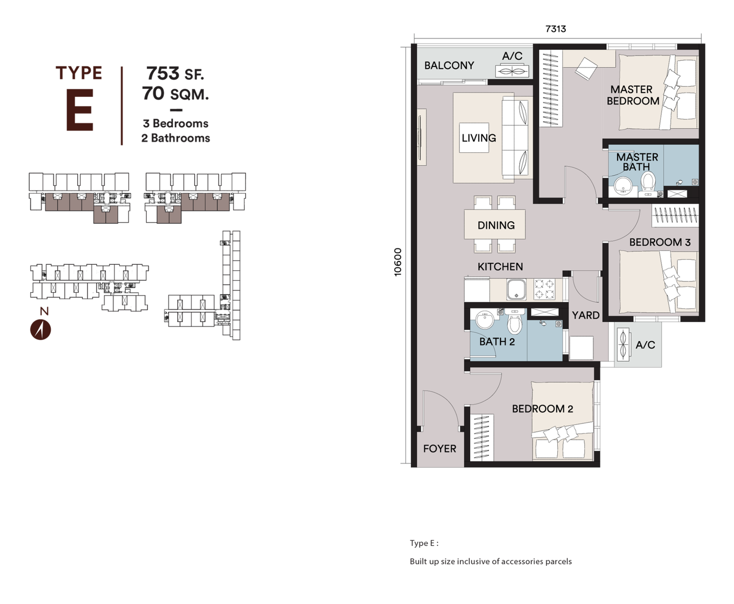 Type E floor plan