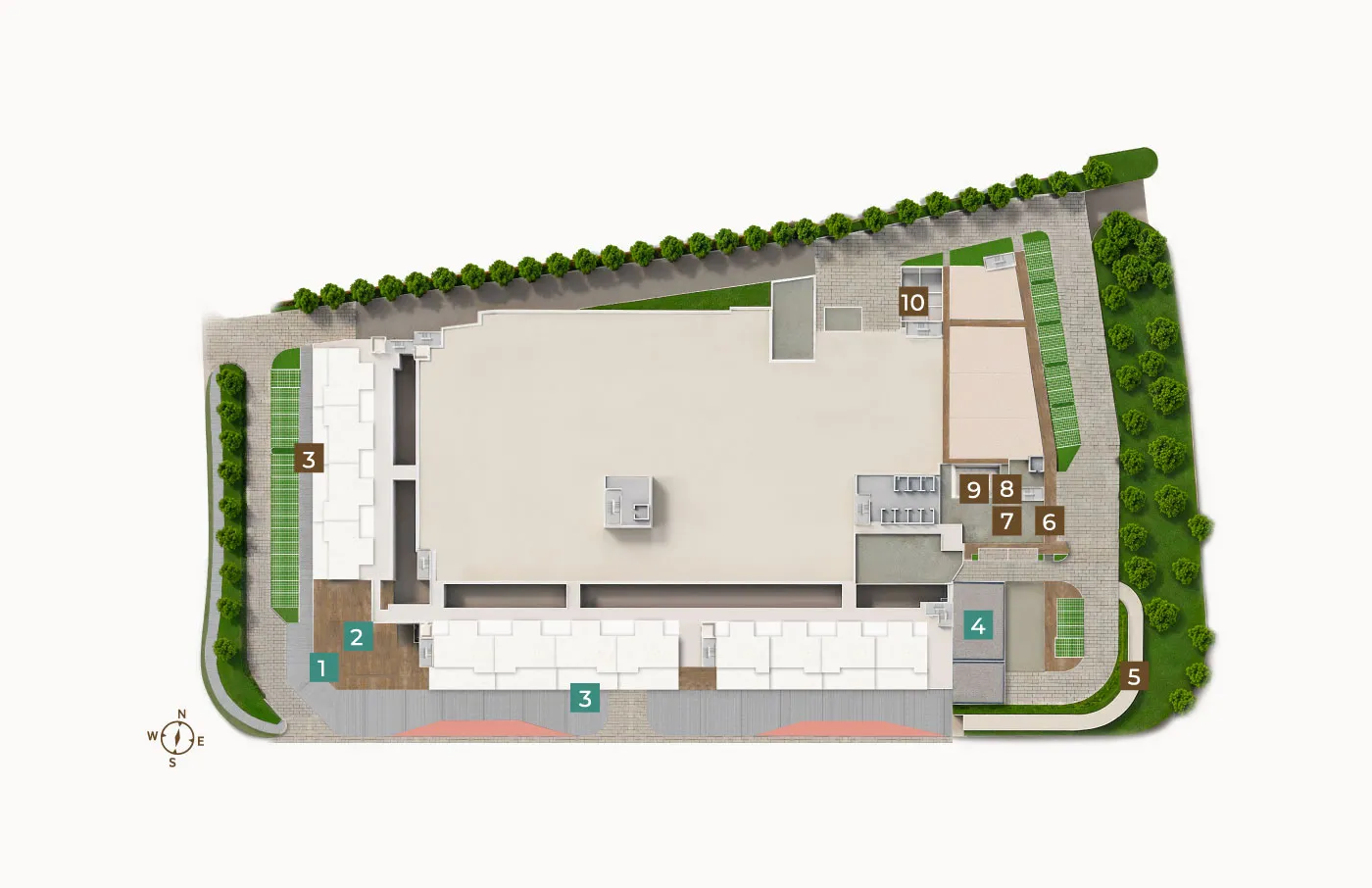 Levels LG and G &mdash; arrival and the Garden Promenade. Indicative and subject to change.