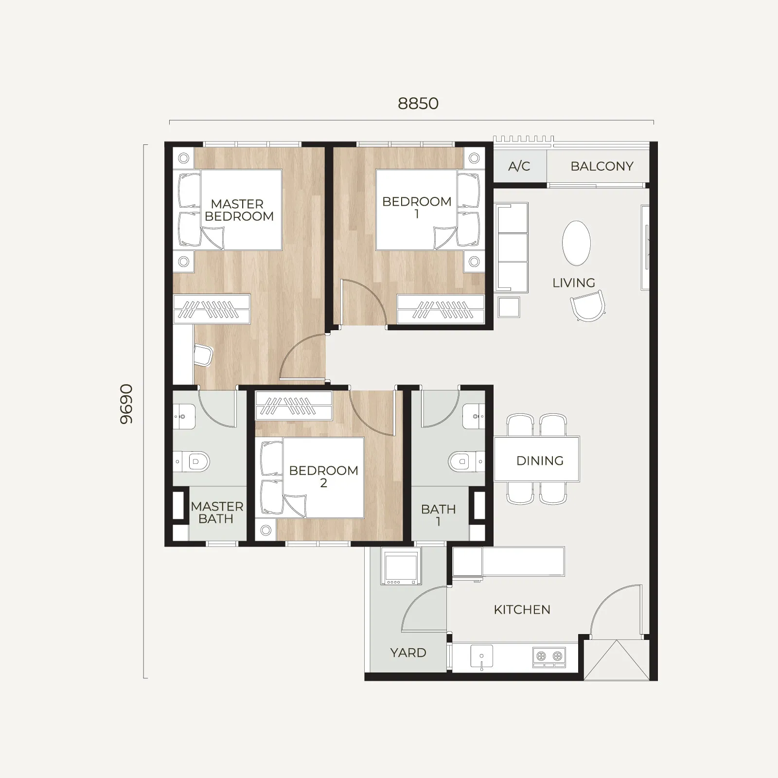 Type B floor plan