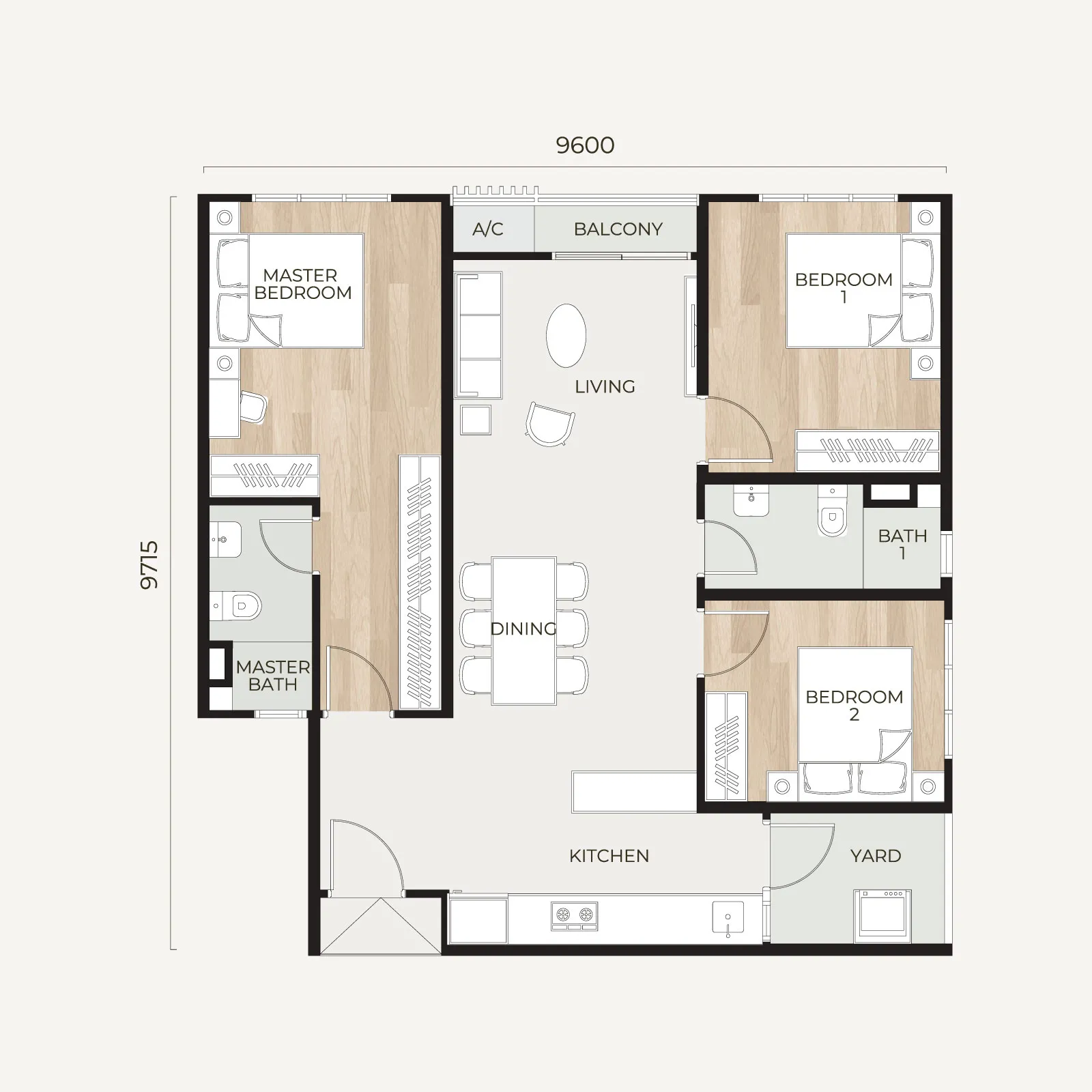 Type C floor plan