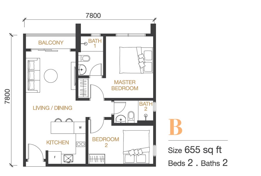 Type B floor plan
